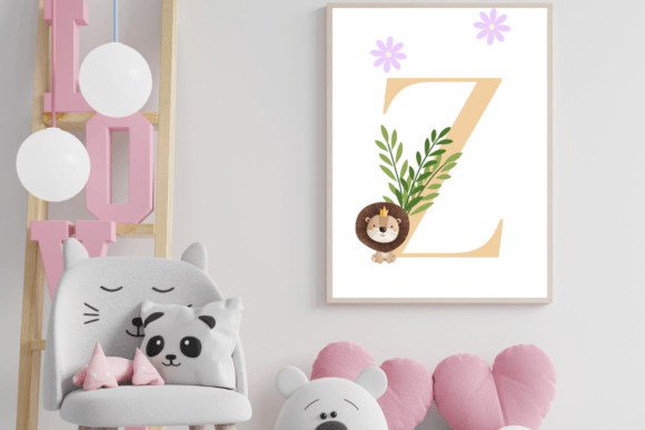 Download Decorative Letter Z with Animal Wall Art - Animal wall art Collection
