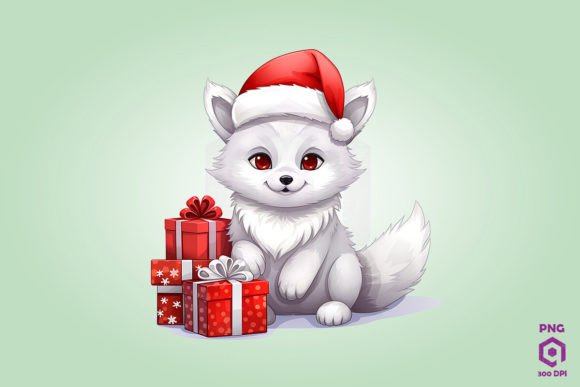Download Arctic Fox with Christmas Gifts - Gift Collection