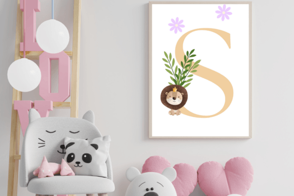 Download Decorative Letter S with Animal Wall Art - Animal wall art Collection