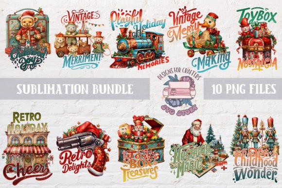 Download Retro Christmas Bundle PNG Sublimation - Christmas bundle png Collection