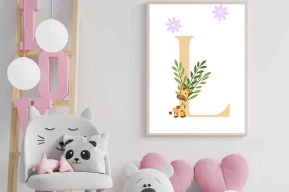 Download Decorative Letter L with Animal Wall Art - Animal wall art Collection