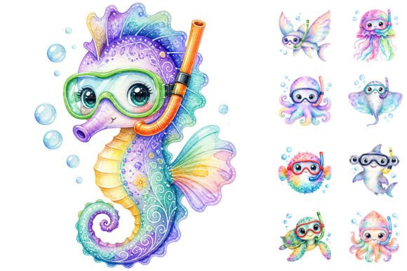 Download Snorkeling Ocean Animals Clipart - Ocean animals clipart Collection