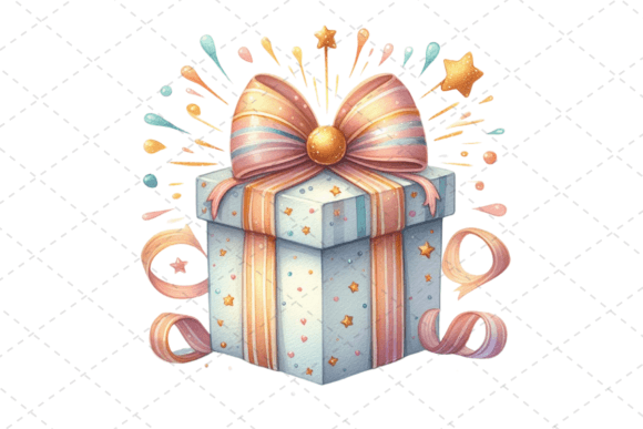 Download Gift Box Watercolor Clipart with Ribbons - Gift Collection