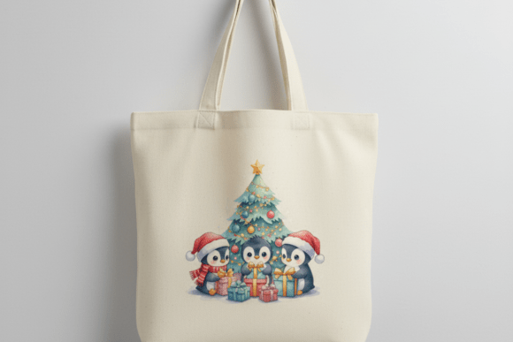 Download Cute Christmas Penguins with Gifts - Gift Collection