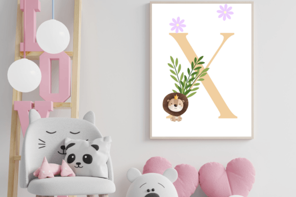 Download Decorative Letter X with Animal Wall Art - Animal wall art Collection