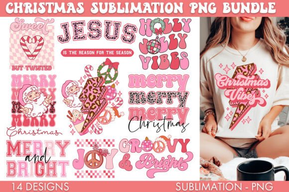 Download Pink Christmas Bundle PNG Sublimation - Christmas bundle png Collection